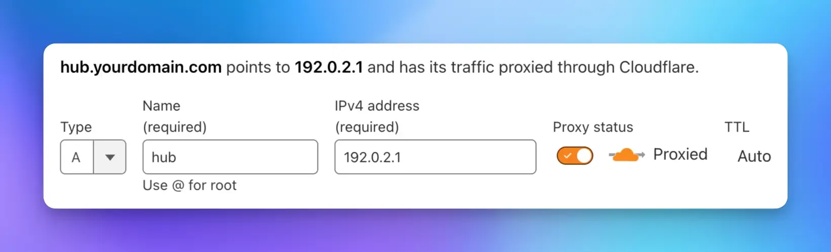 Create a DNS record