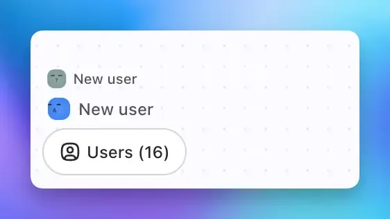Screenshot of user notifications